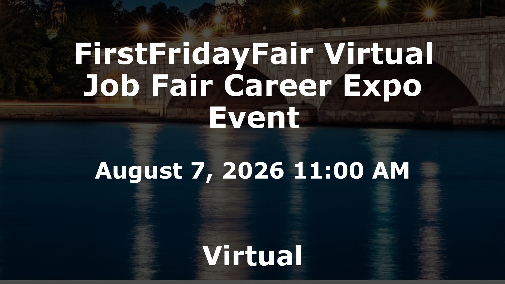 FirstFridayFair Virtual Job Fair Career Expo Event event image